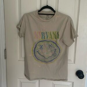 ⭐️SALE⭐️ tan/crème color nirvana shirt. size small.